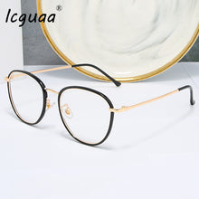 Carica l&#39;immagine nel visualizzatore di Gallery, Retro Oval Optical Sunglasses Anti-blue Light Frame Women Men Transparent Computer Glasses Round Eyewear Blocking Sunglasses