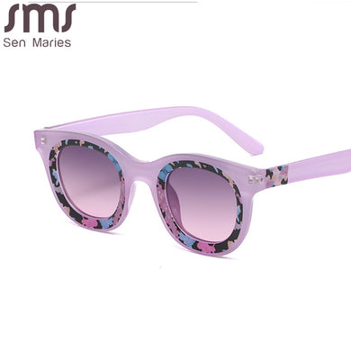 Retro Oval Sunglasses For Women 2023 Square Sun Glasses Female UV400 Colorful Party Eyewear Decoration Accessories Purple Brown
