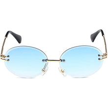 Load image into Gallery viewer, Retro Oval Sunglasses for Women Men Vintage Gold Metal Frameless Rimless Glasses Tinted Lens UV400 Protection