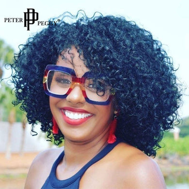 Retro Oversize Square Optical Glasses Women Men Brand Designer Gradient Wide Legs Frame Glasses Clear Lens punk Spectacles Men