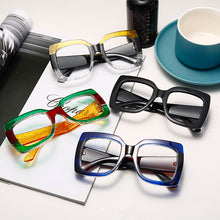 Load image into Gallery viewer, Retro Oversize Square Optical Glasses Women Men Brand Designer Gradient Wide Legs Frame Glasses Clear Lens punk Spectacles Men