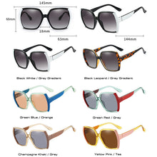 Load image into Gallery viewer, Retro Oversized Square Colorful Sunglasses Women Trending Contrast Color Shades UV400 Men Sun Glasses
