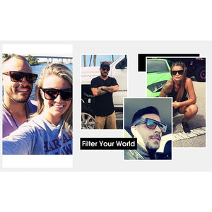 Retro Oversized Square Polarized Sunglasses Women Men Brand Design Driving Big Large Sunglasses for Women Men Black