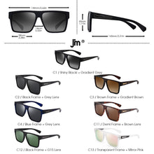 Carica l&#39;immagine nel visualizzatore di Gallery, Retro Oversized Square Polarized Sunglasses Women Men Brand Design Driving Big Large Sunglasses for Women Men Black