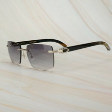 Load image into Gallery viewer, Retro Oversized Square Sunglasses Raw Impression Buffalo Horn Sunglasses for Men Carter Mens Sun Glasses Brand Designer Shades