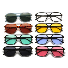 Load image into Gallery viewer, Retro Oversized Square Sunglasses Women Men 2023 Double Bridges Eyewear UV400 Popular ins Shades Sun Glasses