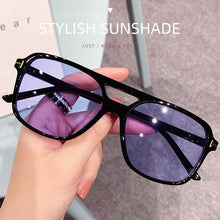 Load image into Gallery viewer, Retro Oversized Square Sunglasses Women Men 2023 Double Bridges Eyewear UV400 Popular ins Shades Sun Glasses oculos