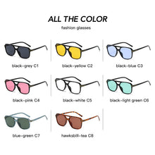 Load image into Gallery viewer, Retro Oversized Square Sunglasses Women Men 2023 Double Bridges Eyewear UV400 Popular ins Shades Sun Glasses oculos