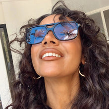Load image into Gallery viewer, Retro Oversized Square Sunglasses Women Men 2023 Double Bridges Eyewear UV400 Popular ins Shades Sun Glasses oculos