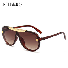 Load image into Gallery viewer, Retro Photochromic Large Frame One Piece Women Sunglasses Oval Band Design Plastic Sunglass Vintage Summer Driving UV400