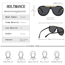 Load image into Gallery viewer, Retro Photochromic Large Frame One Piece Women Sunglasses Oval Band Design Plastic Sunglass Vintage Summer Driving UV400