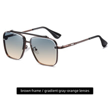 Load image into Gallery viewer, Retro Pilot Sunglasses Men Brand Designer Metal Double Bridge Sun Glasses Vintage Anti-UV400 Male Sunglass Oculos Gafas With Box