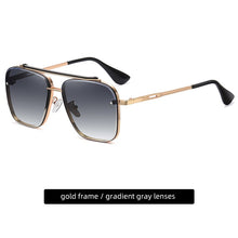 Load image into Gallery viewer, Retro Pilot Sunglasses Men Brand Designer Metal Double Bridge Sun Glasses Vintage Anti-UV400 Male Sunglass Oculos Gafas With Box