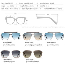 Load image into Gallery viewer, Retro Pilot Sunglasses Men Brand Designer Metal Double Bridge Sun Glasses Vintage Anti-UV400 Male Sunglass Oculos Gafas With Box
