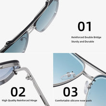 Load image into Gallery viewer, Retro Pilot Sunglasses Men Brand Designer Metal Double Bridge Sun Glasses Vintage Anti-UV400 Male Sunglass Oculos Gafas With Box
