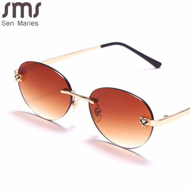 Retro Pilot Sunglasses Women  Brand Designer Vintage Rimless Sun glasses Men Classic Shades Eyewear UV400 Gafas De Sol