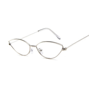 Retro Pink Cat Eye Sunglasses Women  Brand Designer Metal Frame Circle Sun Glasses Female Clear Shades Oculos