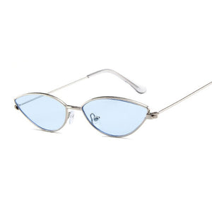 Retro Pink Cat Eye Sunglasses Women  Brand Designer Metal Frame Circle Sun Glasses Female Clear Shades Oculos