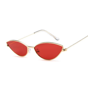 Retro Pink Cat Eye Sunglasses Women  Brand Designer Metal Frame Circle Sun Glasses Female Clear Shades Oculos