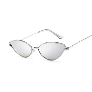 Retro Pink Cat Eye Sunglasses Women  Brand Designer Metal Frame Circle Sun Glasses Female Clear Shades Oculos
