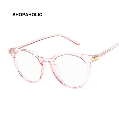 Retro Plastic Frame Eyeglasses Oversized Clear Lens Glasses Men Women Transparent Optical Cat Eye Glasses Frames Spectacle