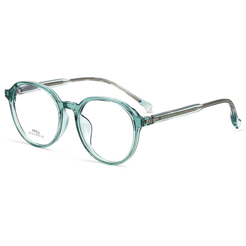 Retro Plate Round Glasses Frame Men's Transparent Women's Wide-Sided Ultra-Light Optical Prescription Glasses Frame 2312