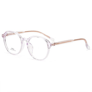 Retro Plate Round Glasses Frame Men's Transparent Women's Wide-Sided Ultra-Light Optical Prescription Glasses Frame 2312