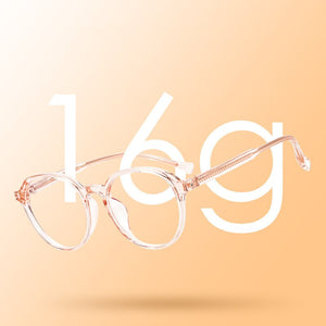 Retro Plate Round Glasses Frame Men's Transparent Women's Wide-Sided Ultra-Light Optical Prescription Glasses Frame 2312