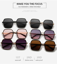 Load image into Gallery viewer, Retro Polygon Net Red Glasses Sunglasses for Men and Women 9181 Korean Ocean Film Sunglasses