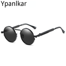 Load image into Gallery viewer, Retro Punk Spring Leg Round Sunglasses Men Polarized Metal Sun Glasses Lens Classic Driver Sun Glasses UV400