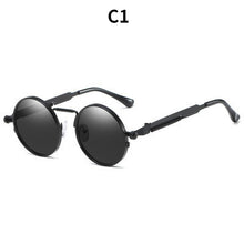 Load image into Gallery viewer, Retro Punk Spring Leg Round Sunglasses Men Polarized Metal Sun Glasses Lens Classic Driver Sun Glasses UV400