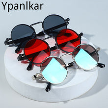 Load image into Gallery viewer, Retro Punk Spring Leg Round Sunglasses Men Polarized Metal Sun Glasses Lens Classic Driver Sun Glasses UV400