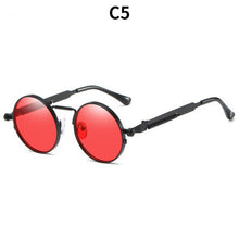 Load image into Gallery viewer, Retro Punk Spring Leg Round Sunglasses Men Polarized Metal Sun Glasses Lens Classic Driver Sun Glasses UV400