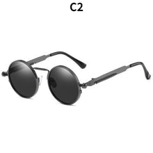 Load image into Gallery viewer, Retro Punk Spring Leg Round Sunglasses Men Polarized Metal Sun Glasses Lens Classic Driver Sun Glasses UV400