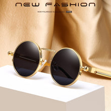 Load image into Gallery viewer, Retro Punk Spring Leg Round Sunglasses Men Polarized Metal Sun Glasses Lens Classic Driver Sun Glasses UV400