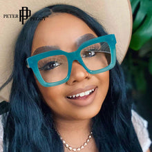 Load image into Gallery viewer, Retro Rectangle Glasses Frame Women Designer Oversized Spectacles Frames Men Steampunk Eyeglasses