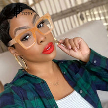 Load image into Gallery viewer, Retro Rectangle Glasses Frame Women Designer Oversized Spectacles Frames Men Steampunk Eyeglasses