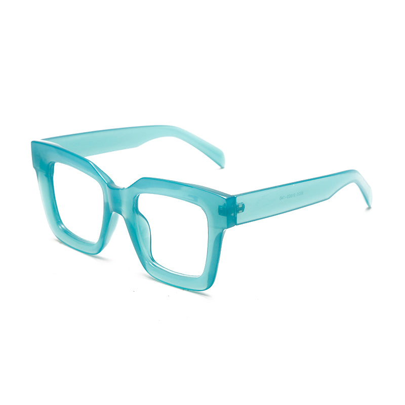 Retro Rectangle Glasses Frame Women Designer Oversized Spectacles Fram ...