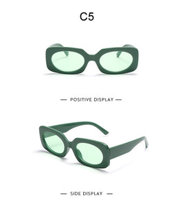 Retro Rectangle Sunglasses  Women Men Vintage Sun Glasses UV400 Goggle Shades Oval Lens Eyewear Gafas De Sol