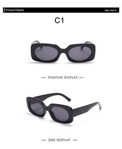 Retro Rectangle Sunglasses  Women Men Vintage Sun Glasses UV400 Goggle Shades Oval Lens Eyewear Gafas De Sol