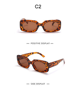 Retro Rectangle Sunglasses  Women Men Vintage Sun Glasses UV400 Goggle Shades Oval Lens Eyewear Gafas De Sol