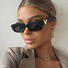 Load image into Gallery viewer, Retro Rectangle Sunglasses Women Brand Designer Vintage Small Frame Sun Glasses Ladies Classic Black Square Oculos De Sol