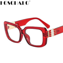 Load image into Gallery viewer, Retro Rectangle Women Optical Glasses Frame Clear Lens Eyewear Men Colorful Wide Legs Eyeglasses Frame