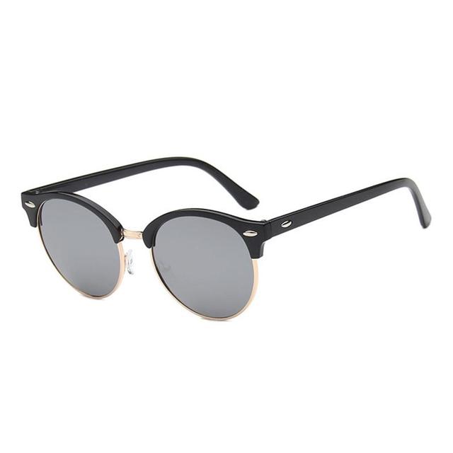 Retro Rice Nail Color Film Sunglasses Anti-Ultraviolet Trend All-Match Reflective Sunglasses Oculos Dsol Redondo