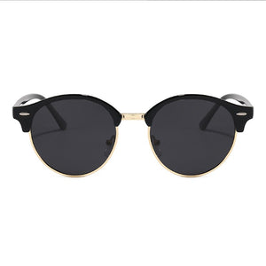 Retro Rice Nail Color Film Sunglasses Anti-Ultraviolet Trend All-Match Reflective Sunglasses Oculos Dsol Redondo