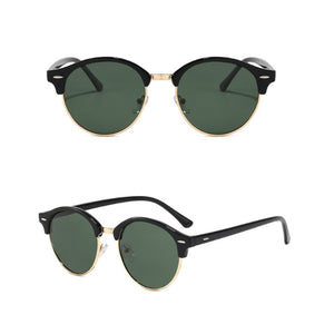 Retro Rice Nail Color Film Sunglasses Anti-Ultraviolet Trend All-Match Reflective Sunglasses Oculos Dsol Redondo
