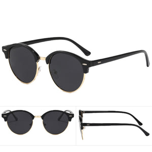 Retro Rice Nail Color Film Sunglasses Anti-Ultraviolet Trend All-Match Reflective Sunglasses Oculos Dsol Redondo