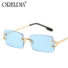 Carica l'immagine nel visualizzatore di Gallery, Retro Rimless Sunglasses Women Men Retro Brand Designer Sunglasses Sunglasses Women Men Rectangular Glasses UV400 Oculos De Sol