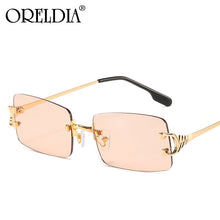 Carica l'immagine nel visualizzatore di Gallery, Retro Rimless Sunglasses Women Men Retro Brand Designer Sunglasses Sunglasses Women Men Rectangular Glasses UV400 Oculos De Sol