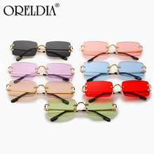 Carica l'immagine nel visualizzatore di Gallery, Retro Rimless Sunglasses Women Men Retro Brand Designer Sunglasses Sunglasses Women Men Rectangular Glasses UV400 Oculos De Sol